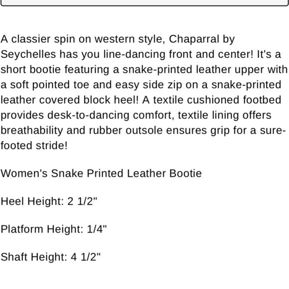 Seychelles Chaparral Python ankle boots - Picture 2 of 7